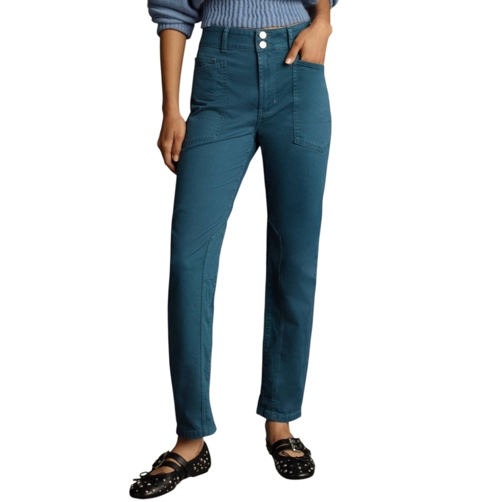 Anthropologie Pilcro Wanderer Pants Women Plus size 32 Blue Cargo